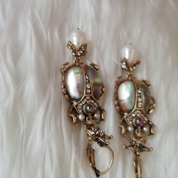 NEW Beetle Pearls & Abalone Earrings - Picture 4 of 10